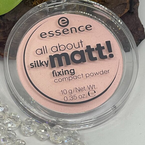 2x Essence All About Silky Matt Fixing Compact Powder -10 Translucent Rose - New - Picture 3 of 5
